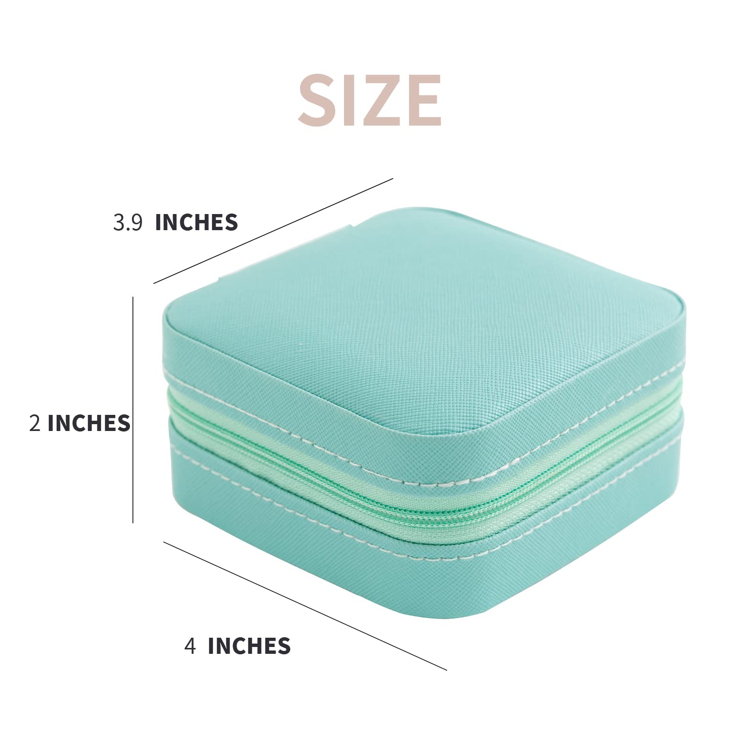 KElofoN Travel Jewelry Organizer Box for Women & Girls - Portable Jewelry Case with Mirror, Compact Jewelry Storage for Necklaces, Rings & Earrings (Blue) - Perfect for Vacation, Business Trips & Daily Use