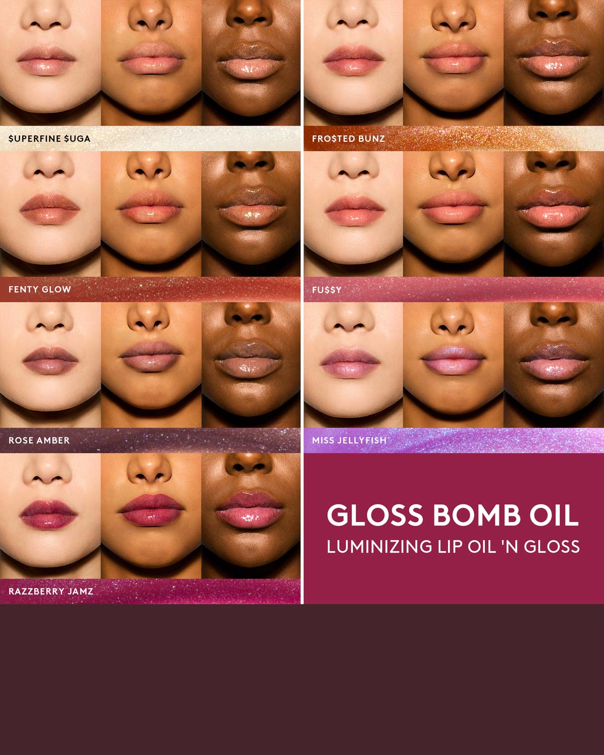 Gloss Bomb Oil Luminizing Lip Oil 'N Gloss - Razzberry Jamz | Hydrating Shine & Moisturizing Lip Gloss | Perfect for Everyday Wear & Special Occasions