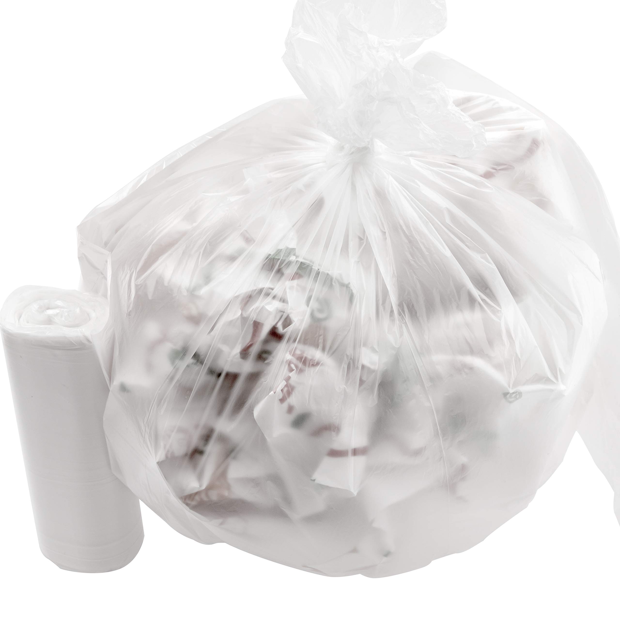 Leak-Proof Clear 4 Gallon Trash Can Liners 2000 Count - Small Coreless Plastic Garbage Bags for Bathroom, Kitchen, Office & Recycling Bins | Ideal for Cat Litter, Diaper Disposal & Household Waste Management