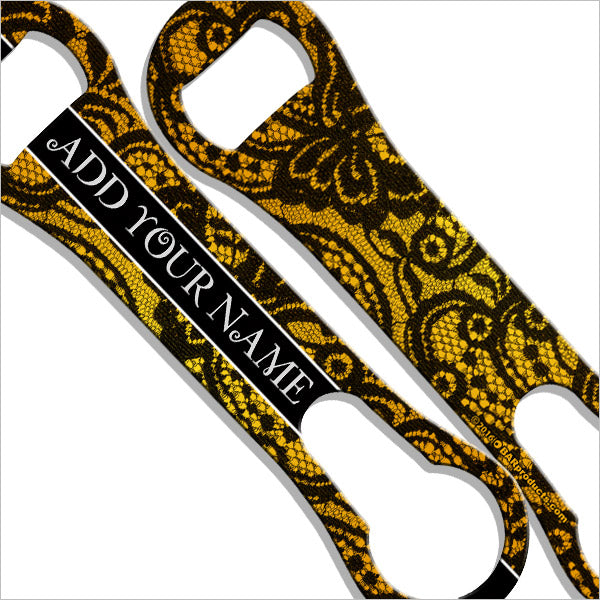 Custom Personalized V Rod® Bottle Opener with Sexy Lace Design - Perfect for Parties, Weddings & Gifts