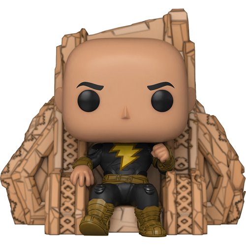 Black Adam on Throne DC Pop! Deluxe Vinyl Figure - Collectible Movie Character Statue for Home Display & DC Fans Gift [1239]