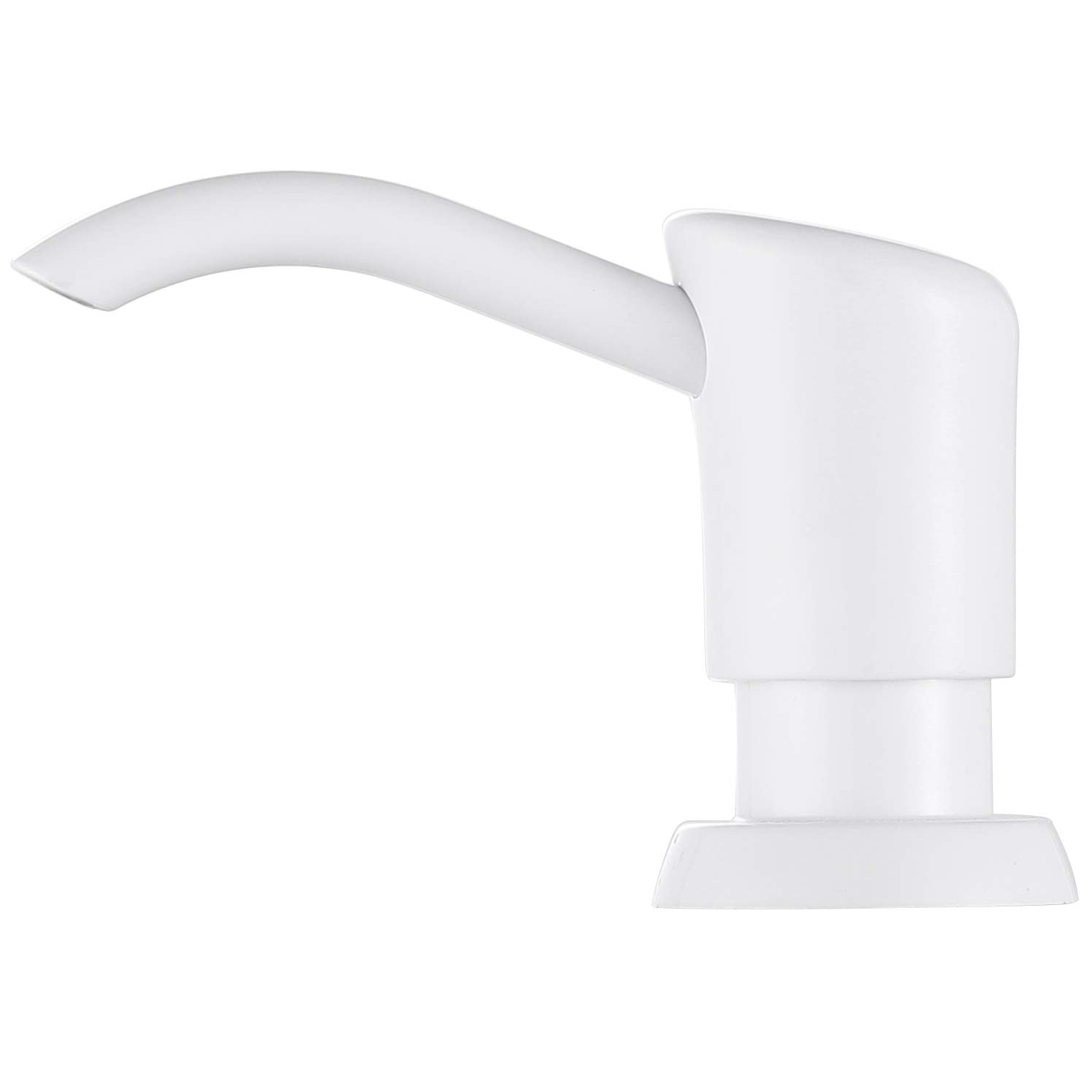GAGALIFE 13oz White Top-Refillable Kitchen Sink Soap Dispenser with Large Pet Bottle - Perfect for Modern Kitchens, Bathrooms & Pet Washing Stations