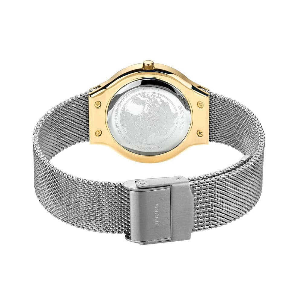 Bering Classic White Dial Women's Watch with Silver Milanese Strap 12131-010 - Elegant Timepiece for Office, Party & Everyday Wear