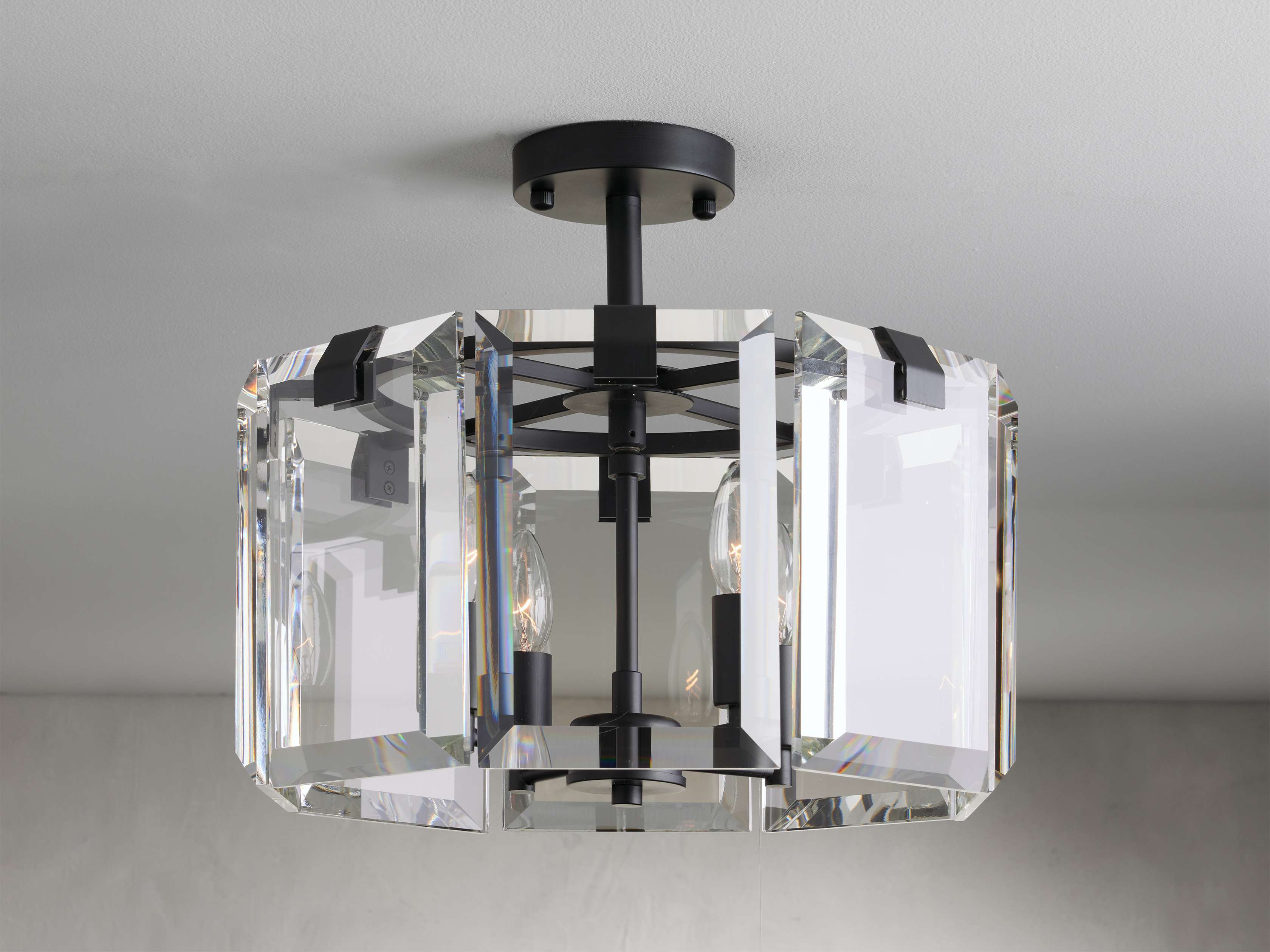 Amaya Flush Mount Ceiling Light Fixture - Modern LED Lighting for Bedroom, Living Room & Kitchen - Energy Efficient & Easy Installation