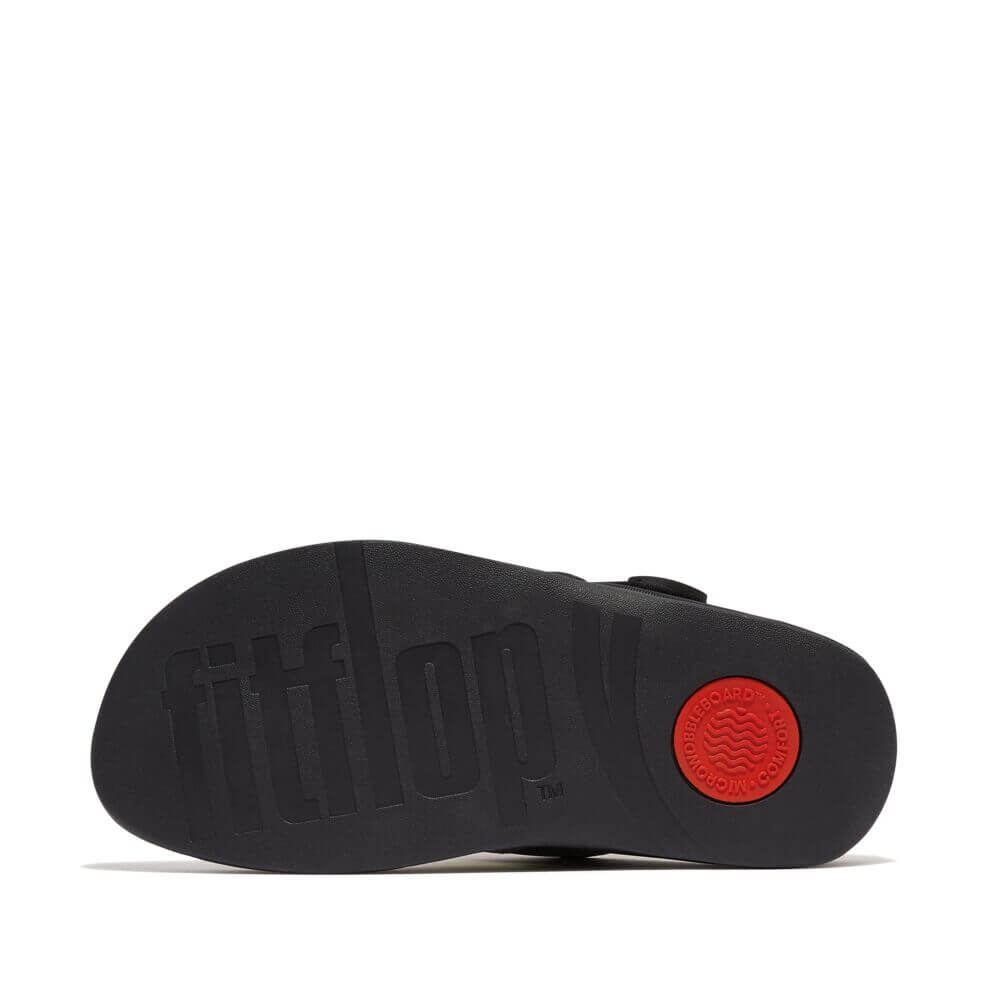 FitFlop Men's Trakk II Water Resistant Sandals - Black | Comfortable Walking & Outdoor Hiking Shoes for Men | Perfect for Beach, Pool & Summer Travel