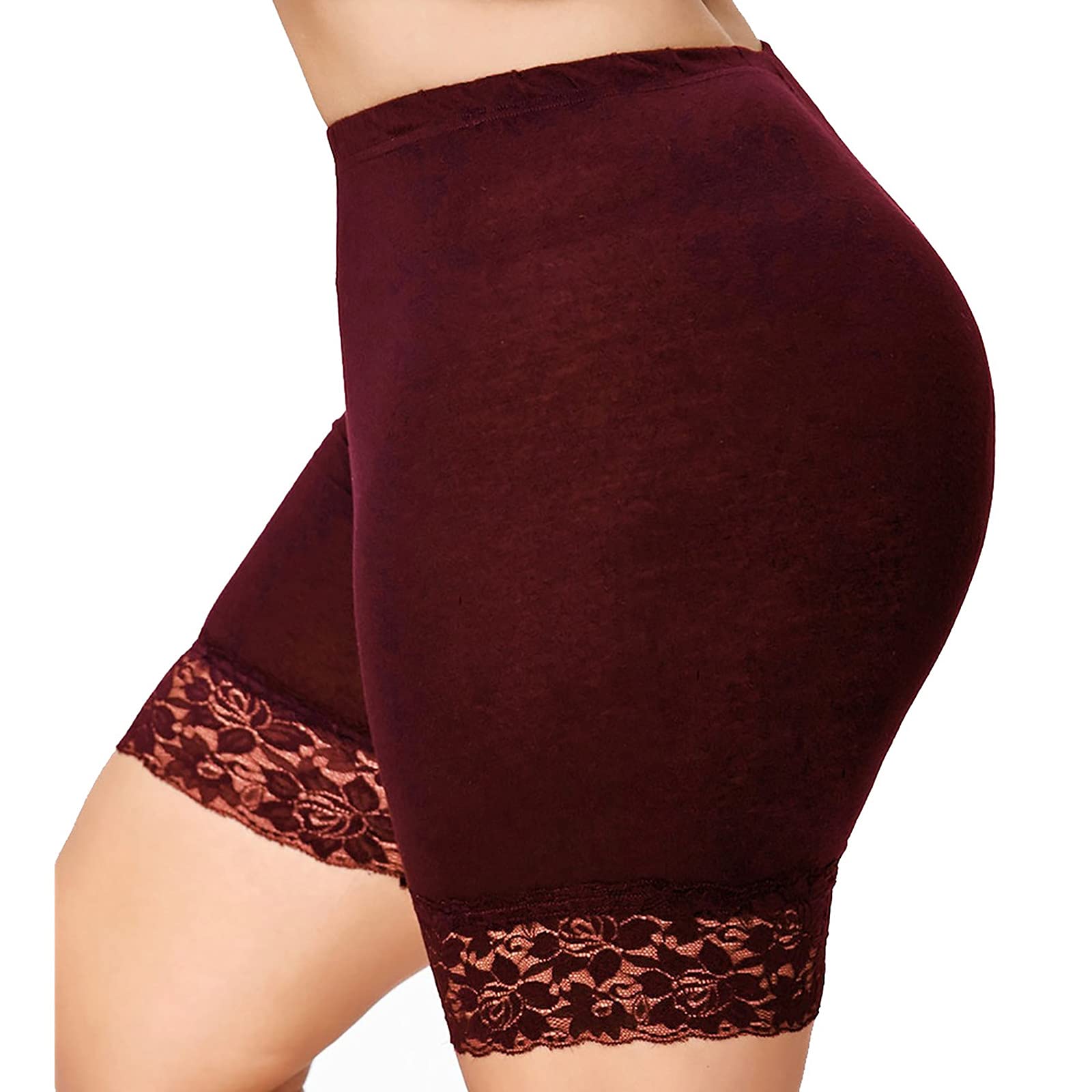 Plus Size Women's Lace Shorts - Summer & Fall Gym Workout Shorts with Comfortable Waistband | Perfect for Yoga, Running, and Casual Wear