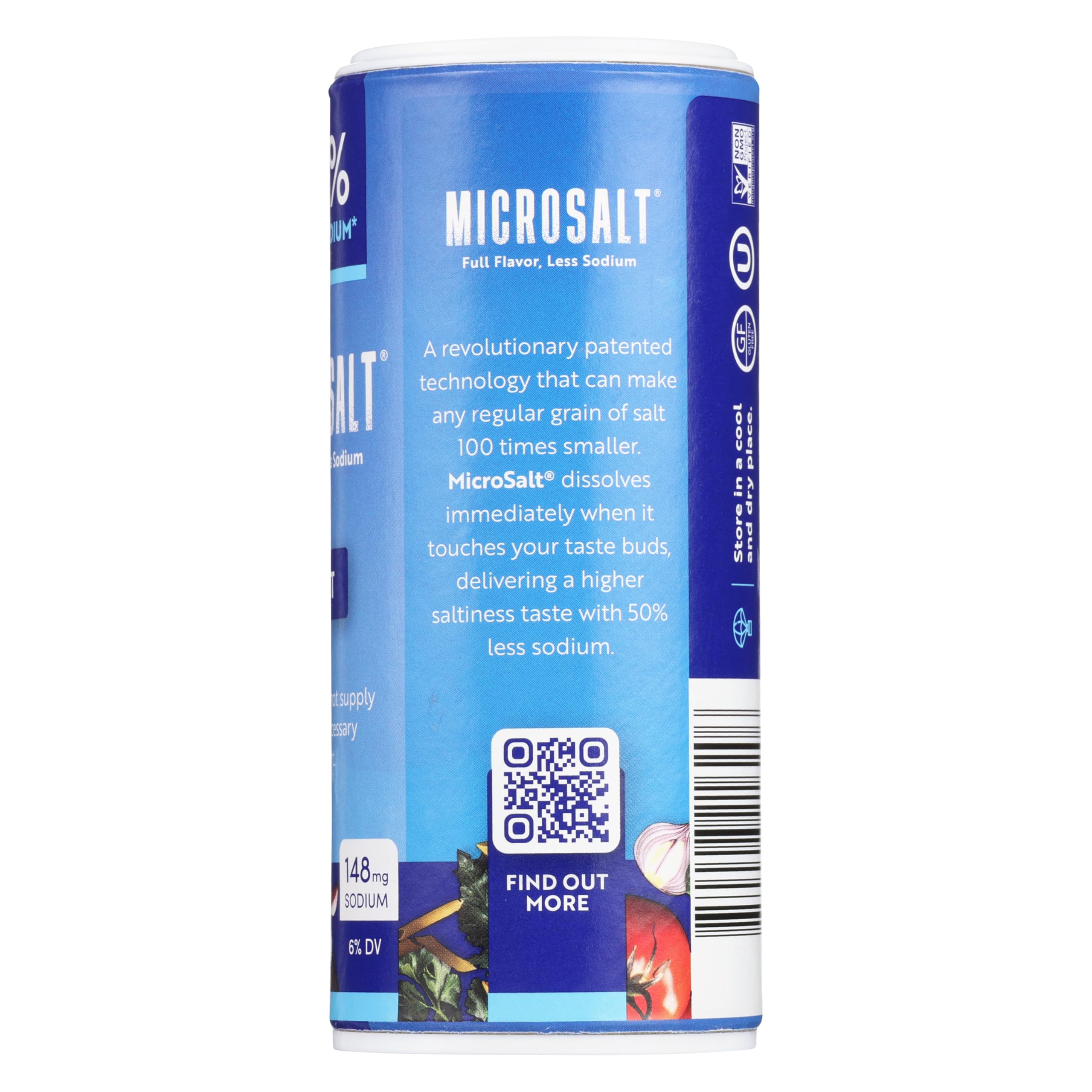 Microsalt 50% Less Sodium Salt - Healthy Salt Substitute for Cooking & Snacks | Full Flavor with Reduced Sodium | 2 oz (Pack of 2) | Perfect for Low-Sodium Diets, Heart Health & Flavorful Meals