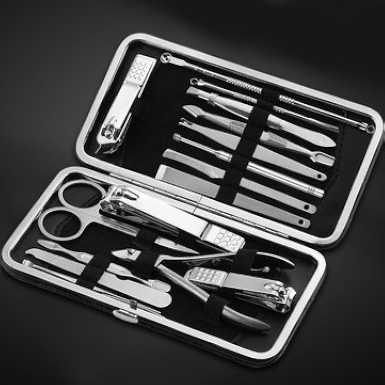 16-Piece Manicure Pedicure Nail Care Travel Kit - Portable Nail Clipper Set for Toenails & Fingernails - Perfect for Home, Salon, Travel & Gifts
