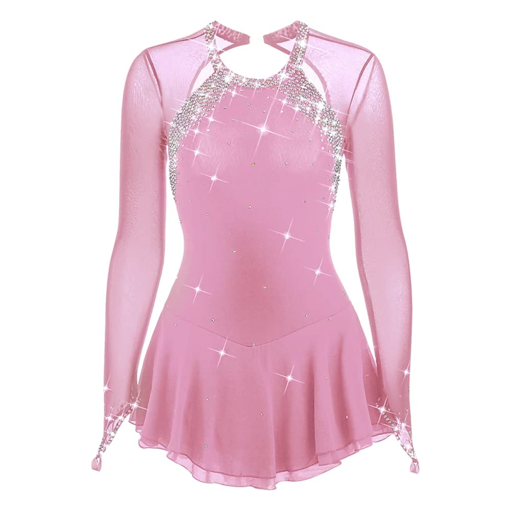 Black Figure Skating Dress for Women & Girls - Elegant Dark Skating Skirt for Ice Skating, Performances, and Competitions - Comfortable & Stylish Costume for Practice & Shows