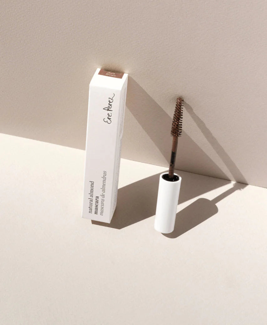 Ere Perez Natural Almond Mascara - Black | Vegan & Cruelty-Free Mascara for Lengthening & Volumizing | Perfect for Everyday Wear & Special Occasions