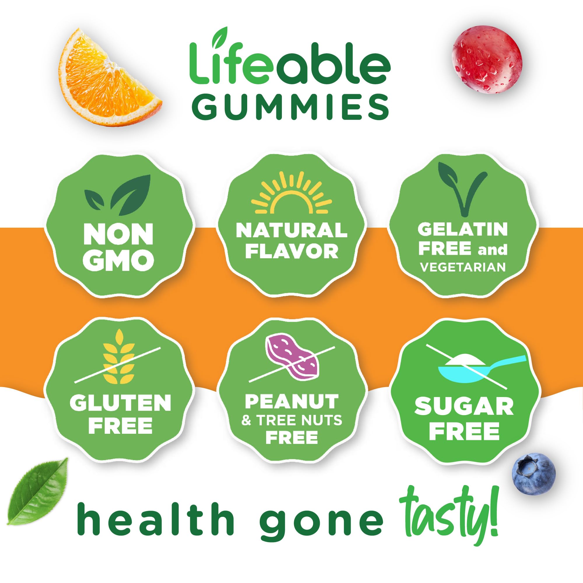 Lifeable Sugar Free Vitamin B12 Gummies | 1000 mcg | Delicious B12 Supplement for Energy, Mood & Metabolism Support | Vegan B12 Vitamins for Men & Women | 90 Count | Perfect for Busy Professionals & Active Lifestyles