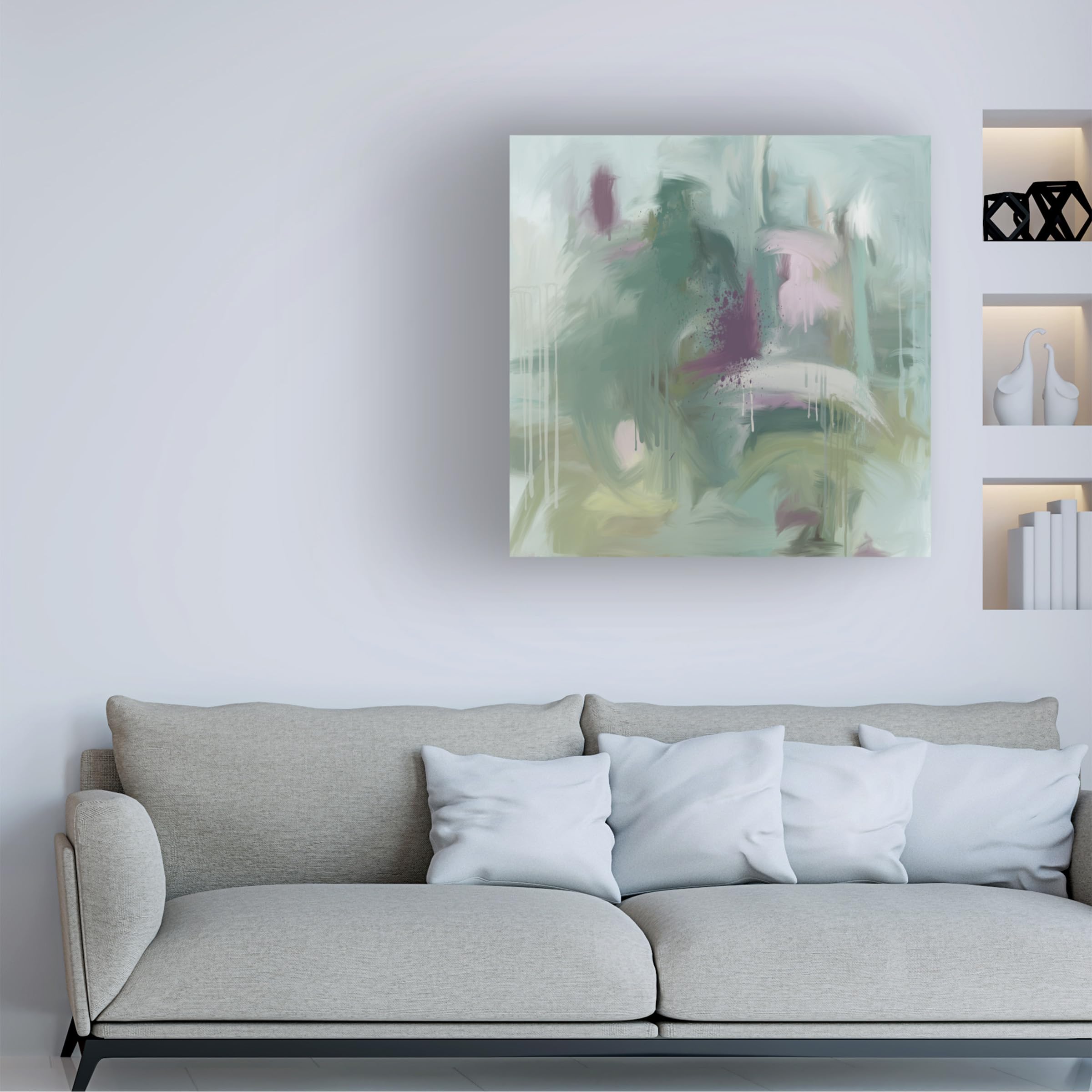 Trademark Fine Art 'Blockade' Canvas Wall Art Print - Modern Abstract Painting for Living Room & Office Decor | Ready to Hang Home & Workspace Decoration