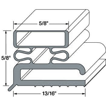 82 x 85 OD Screw Mounted Door Gasket - 4 Sides Replacement Seal for Refrigerators & Freezers - Perfect for Kitchen Appliances & Commercial Coolers (NRE #306309)