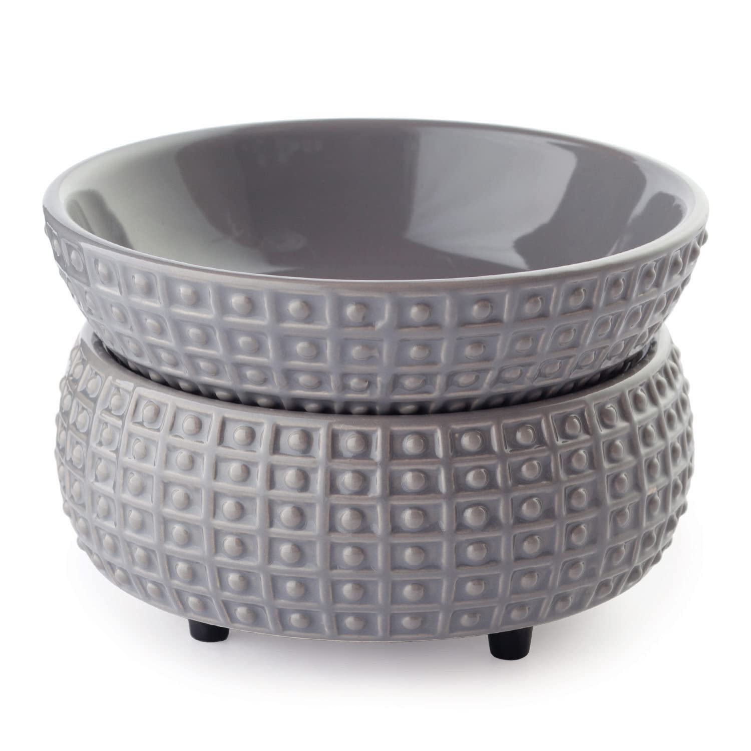 2-in-1 Candle and Fragrance Warmer for Scented Candles & Wax Melts - Slate Finish Room Freshener for Home, Office, Spa Relaxation and Aromatherapy