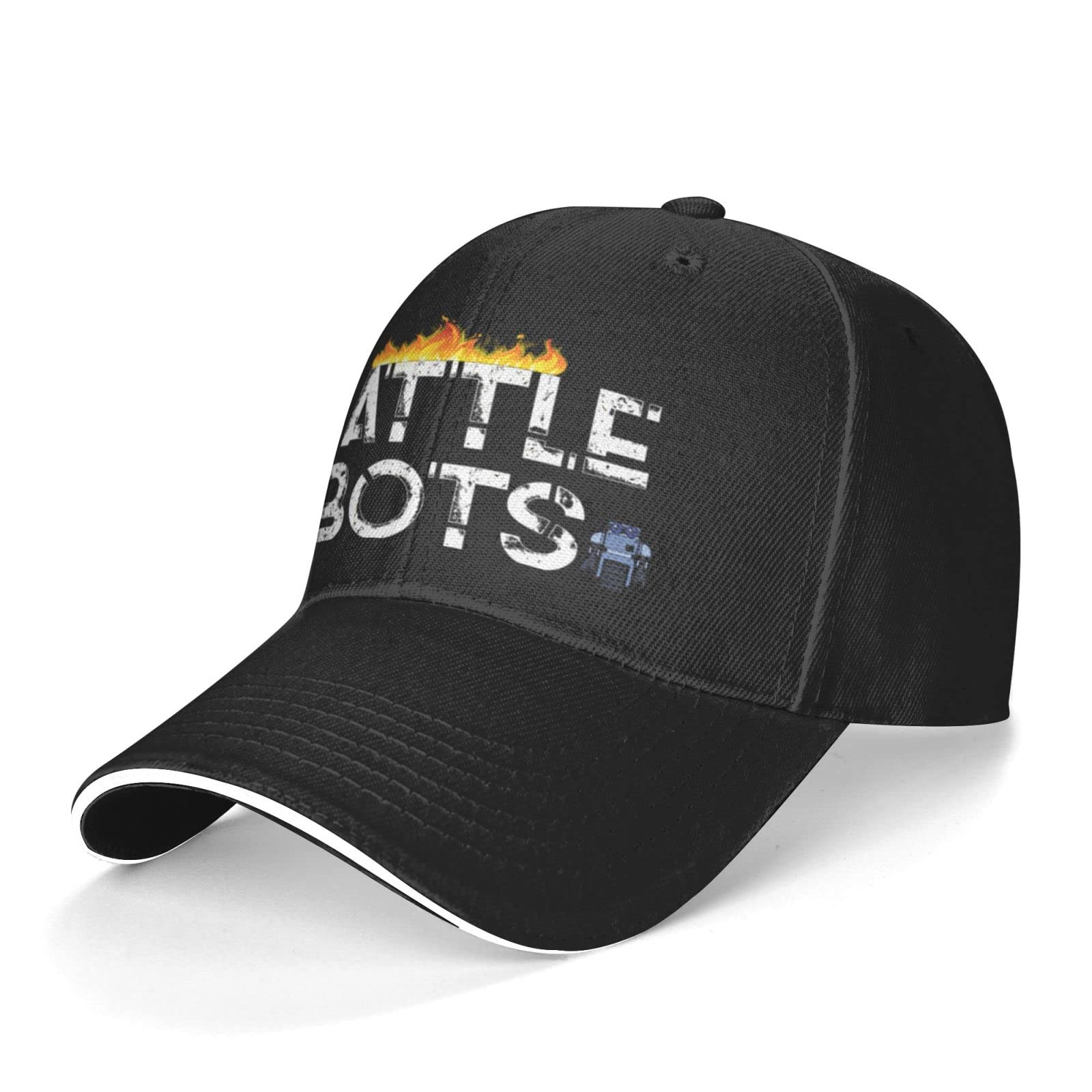 Battle Bots Fighting Robots Baseball Cap - Unisex Dad Hat, Trucker & Ponytail Hat for Men & Women - Adjustable Sun Hat for Outdoor Activities, Sports & Casual Wear - Black