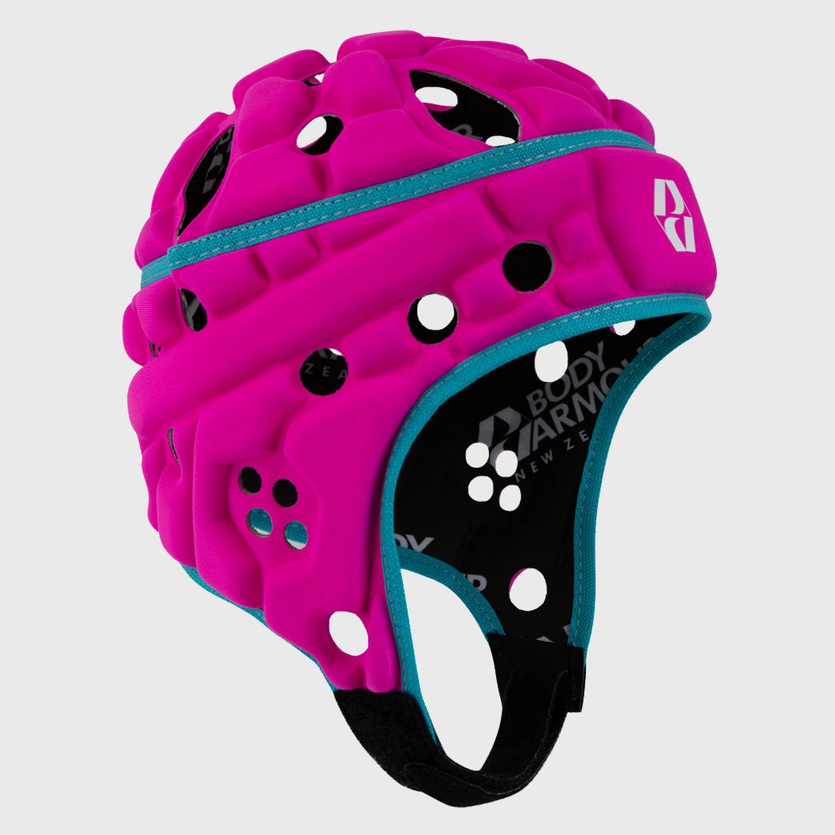 Kids Rugby Headguard - Body Armour Airflow Protective Gear for Youth Sports (Fluoro Pink) | Perfect for Rugby Training, School Sports & Youth Contact Sports Safety