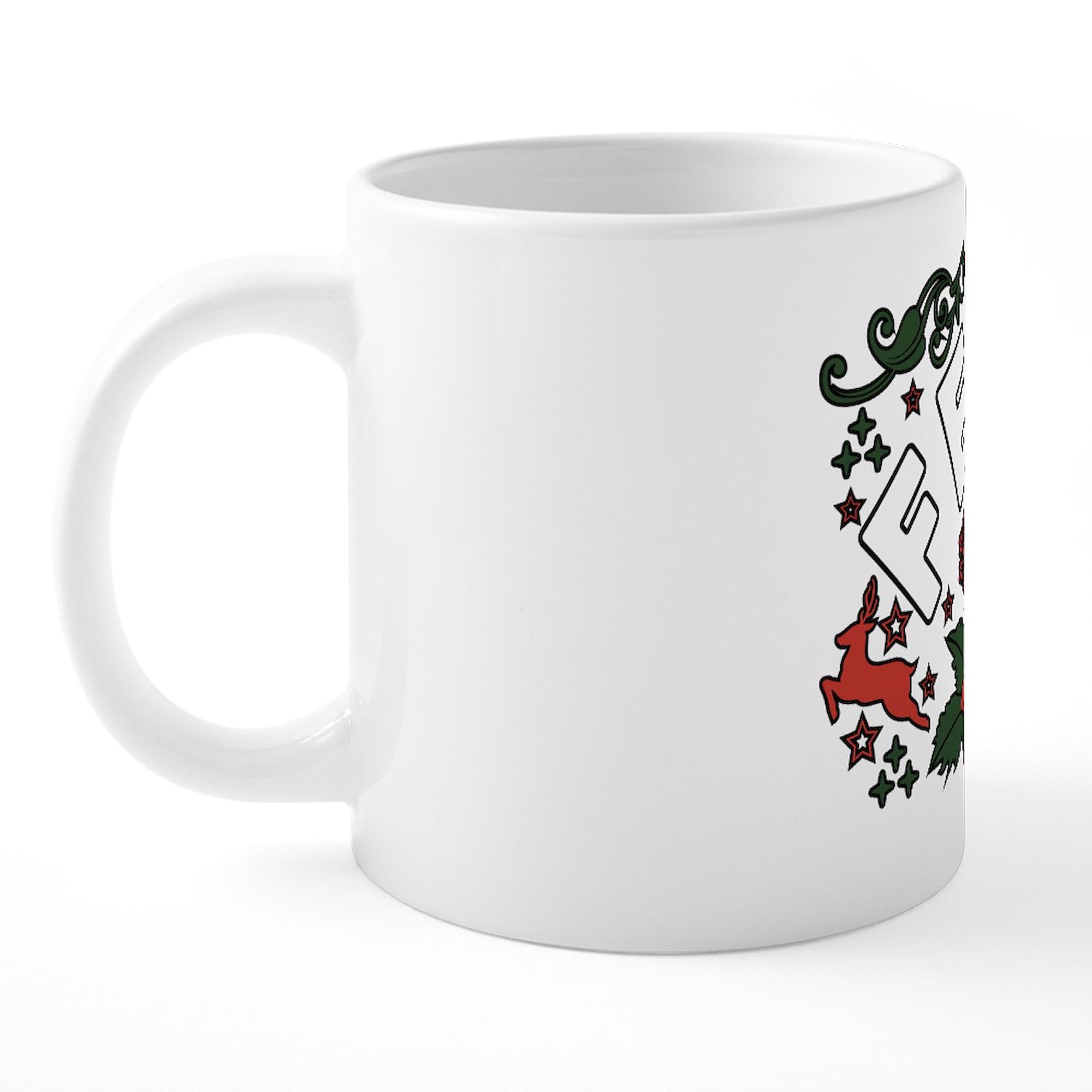 Festive AF 20 oz Ceramic Coffee Mega Mug - Large Insulated Tea & Hot Beverage Cup for Home, Office, Gifts - Funny Christmas Holiday Drinking Cup