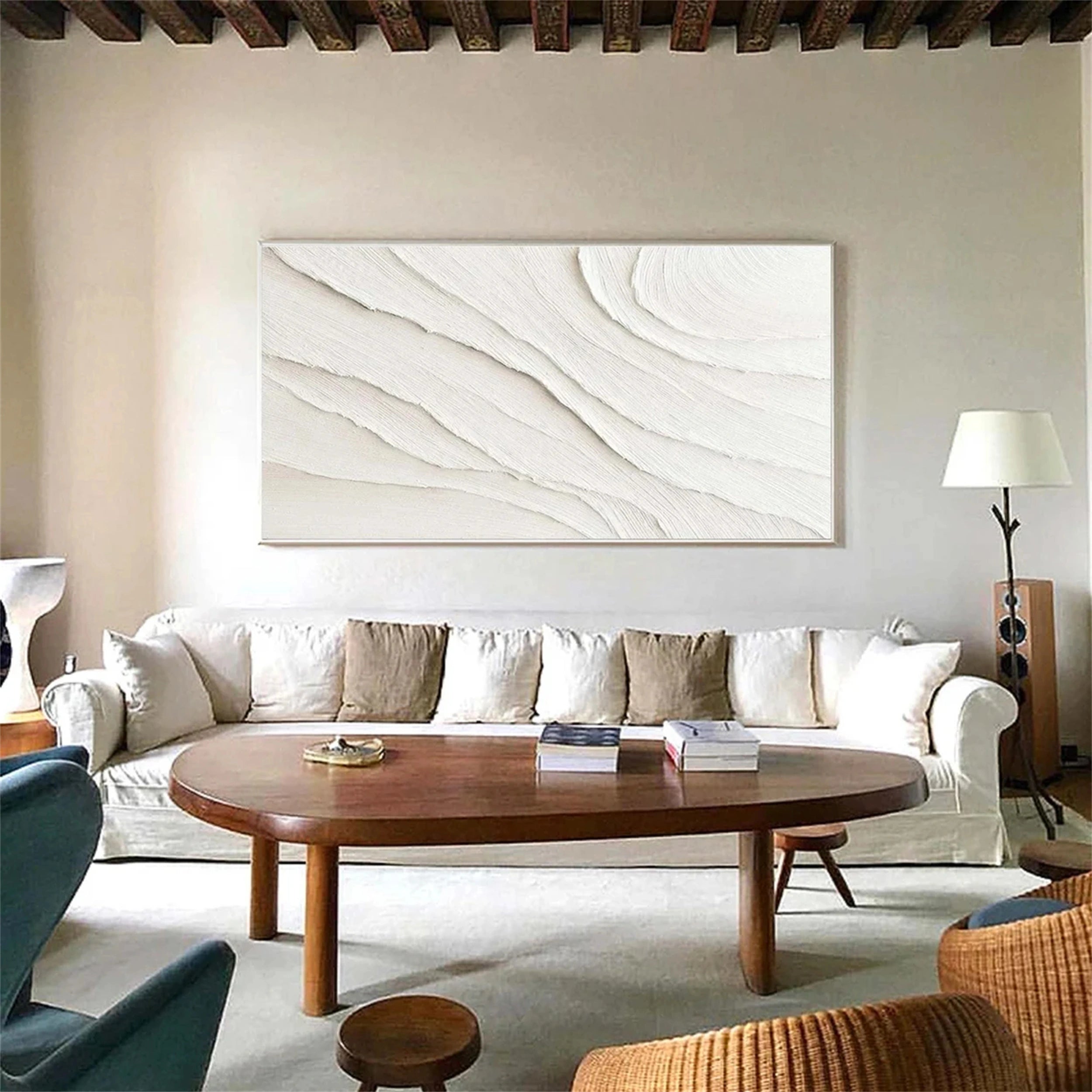 Minimalist Textured Plaster Art Painting - Abstract Wall Decor for Living Room & Bedroom #MM106