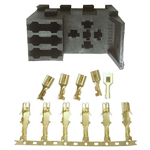 Heavy Duty 4 & 5 Pin Relay Kit with ATO Fuse Base for Car, RV, Yacht - Black Fuse Holder Socket Box - Perfect for Automotive Electrical Systems, Marine Applications & Vehicle Upgrades