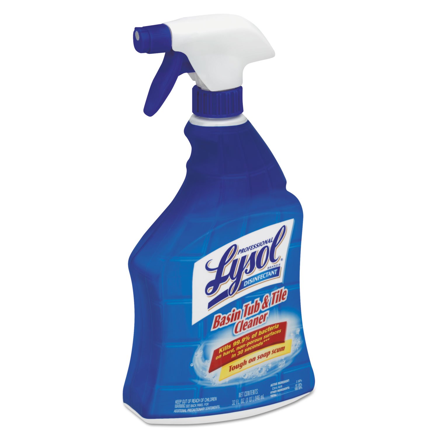 Lysol 04685CT Professional Disinfectant Cleaner for Bathtubs & Tiles - Original Scent, 32 oz (Pack of 12) | Ideal for Bathroom Cleaning & Surface Disinfection