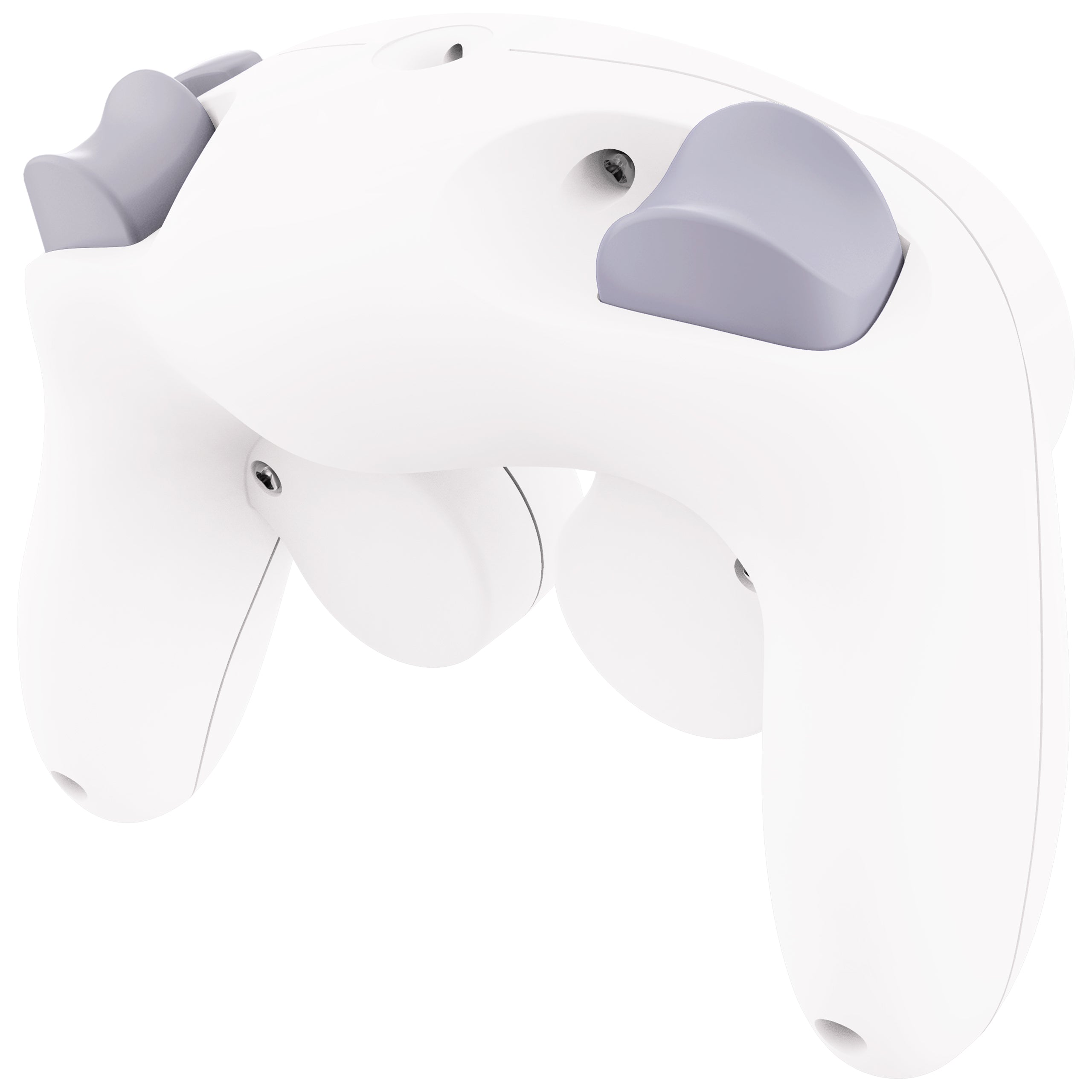 eXtremeRate White Replacement Faceplate & Backplate with Buttons for Nintendo GameCube Controller (NGC) - Perfect for Gaming, Repair & Customization