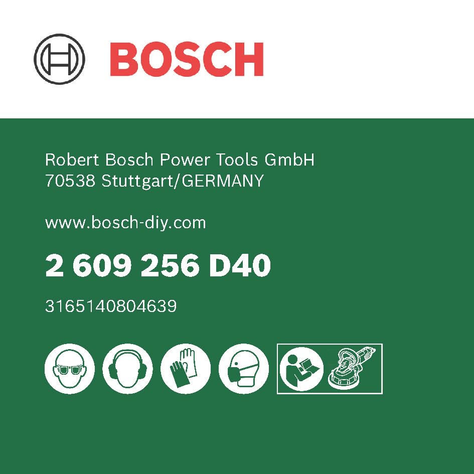 Bosch 180mm Wallpaper Removal Accessory for PWR 180 CE Sander - 6 Hole Depths, Black - Ideal for Home Renovation & Surface Preparation