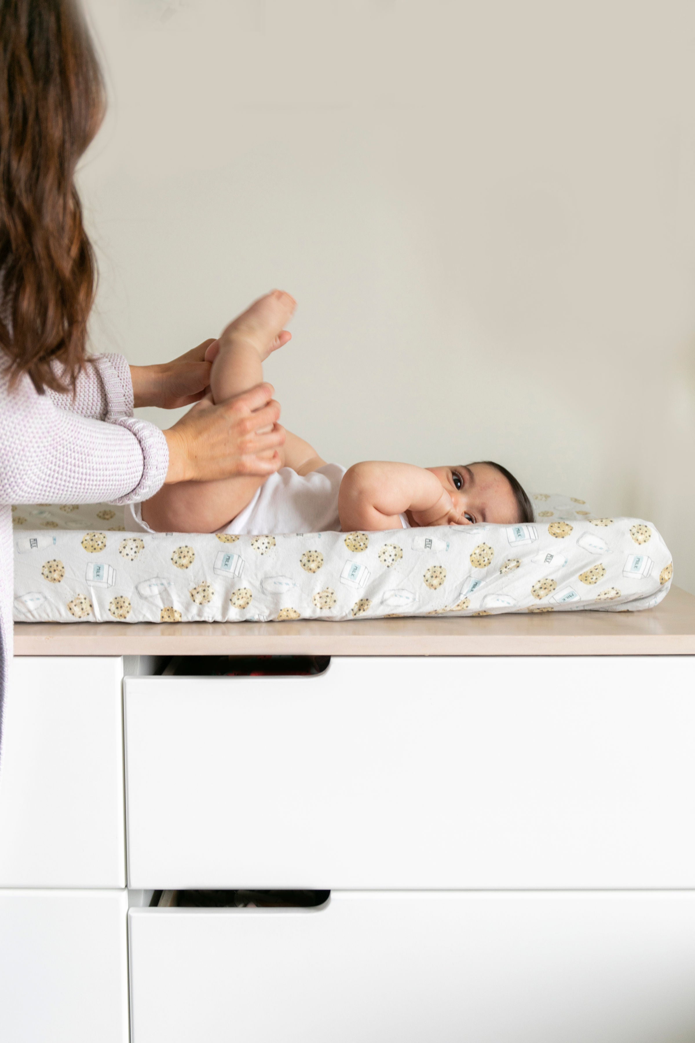 Premium Soft Knit Diaper Changing Pad Cover - Breathable & Waterproof Baby Changing Mat Cover for Nursery, Travel & On-the-Go Use