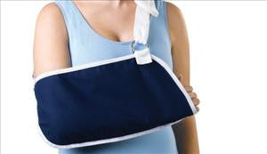 Large Deep Pocket Arm Sling for Shoulder & Arm Support - Comfortable Medical Sling for Broken Arm, Shoulder Surgery, Sprains & Injuries - Adjustable Arm Sling for Men & Women (Black)