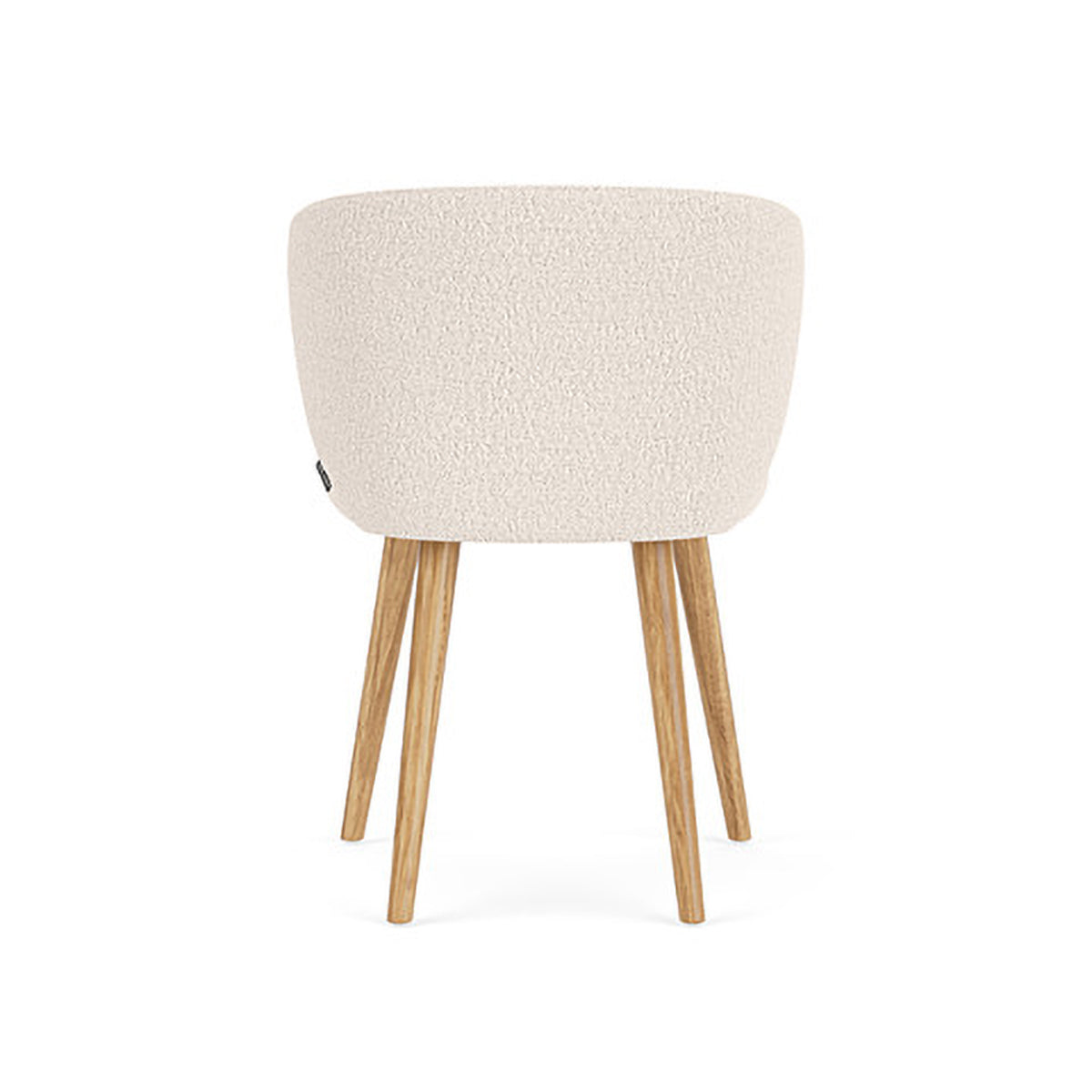 Ellie Boucle Dining Chair - Modern Upholstered Accent Chair for Kitchen, Dining Room, or Office - Soft Textured Fabric & Sturdy Wooden Legs - Perfect for Home Decor & Entertaining