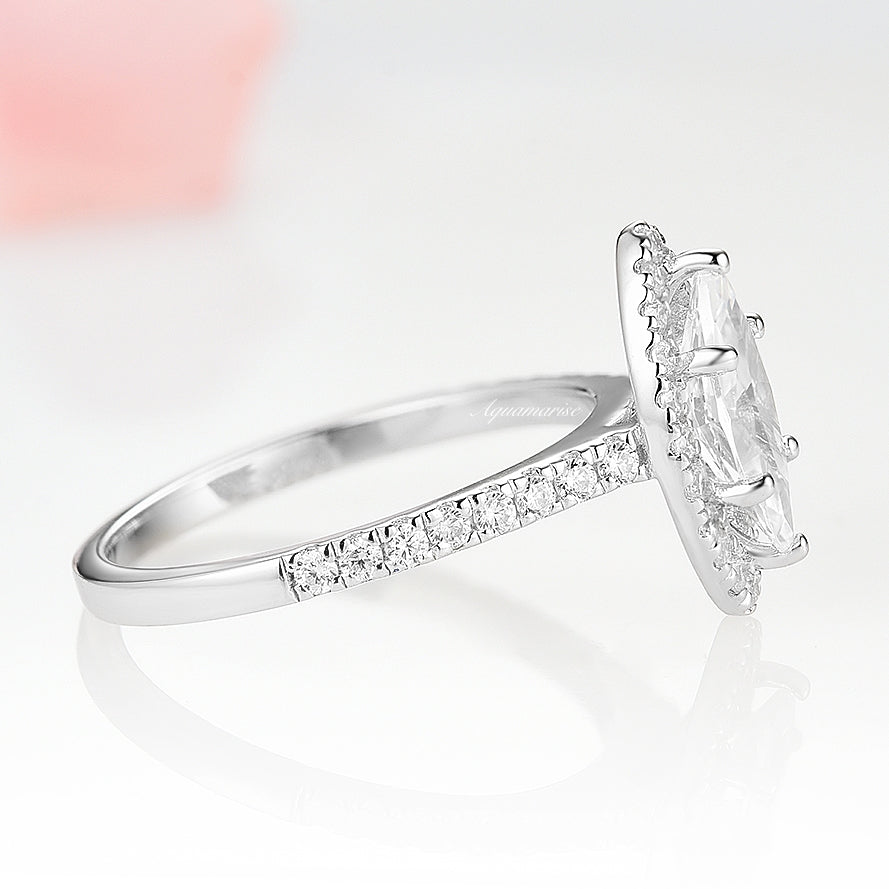 IGI Certified Marquise Cut Lab Grown Diamond Engagement Ring in 14K White Gold - Perfect for Proposals, Anniversaries & Special Occasions