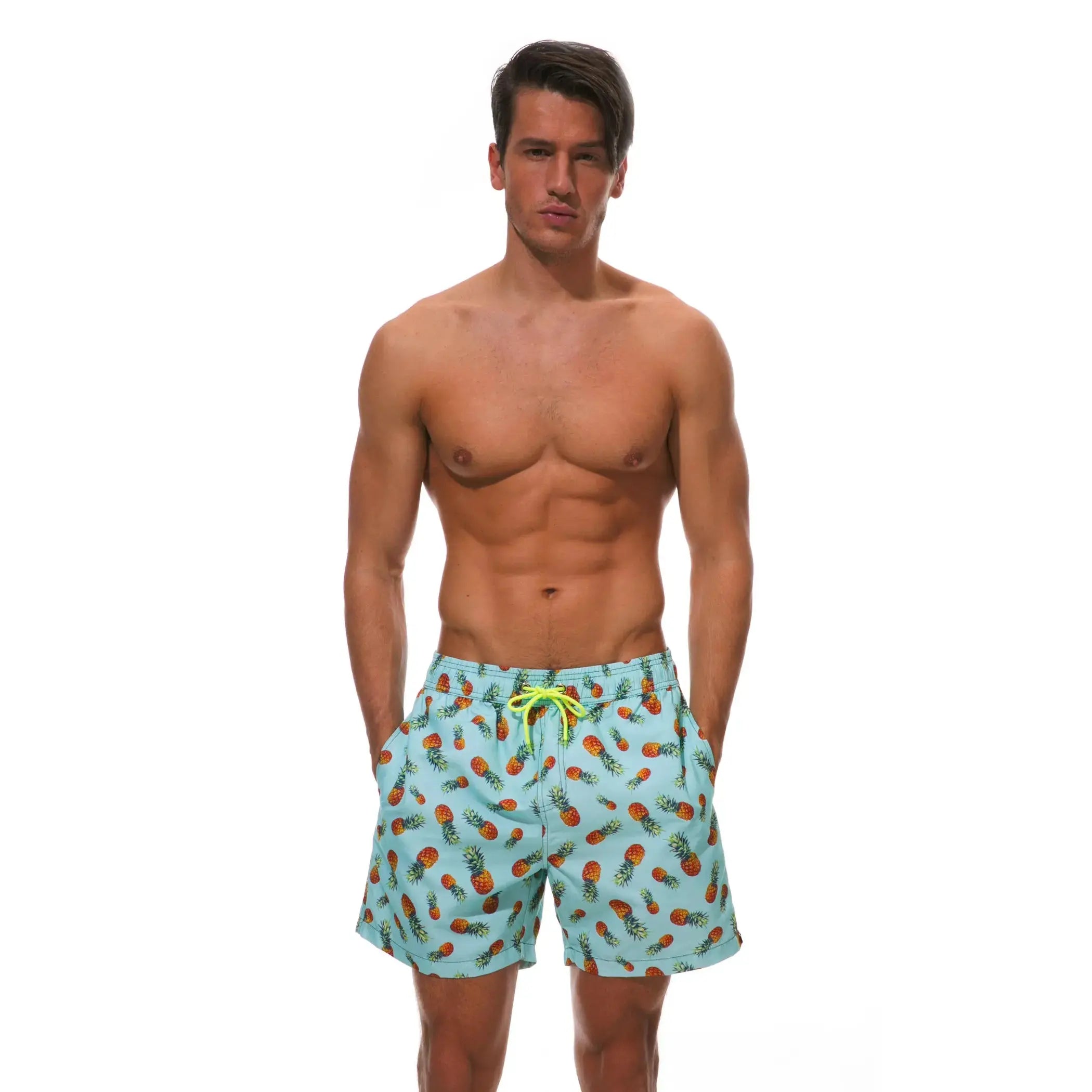 Men's Quick-Dry Swim Trunks with Stylish Print - Comfortable Beach Shorts for Swimming, Surfing & Summer Vacations