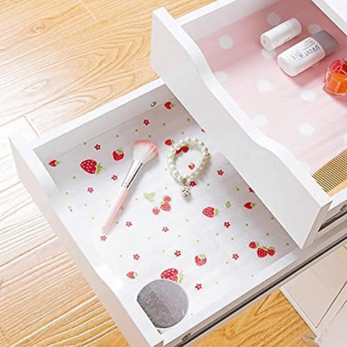 Antibacterial Non-Slip Kitchen Drawer Liners - Waterproof Shelf Mats for Cabinets & Countertops - Printed Plastic Organizer Sheets (1 Pack) - Perfect for Kitchen, Pantry, and Bathroom Storage