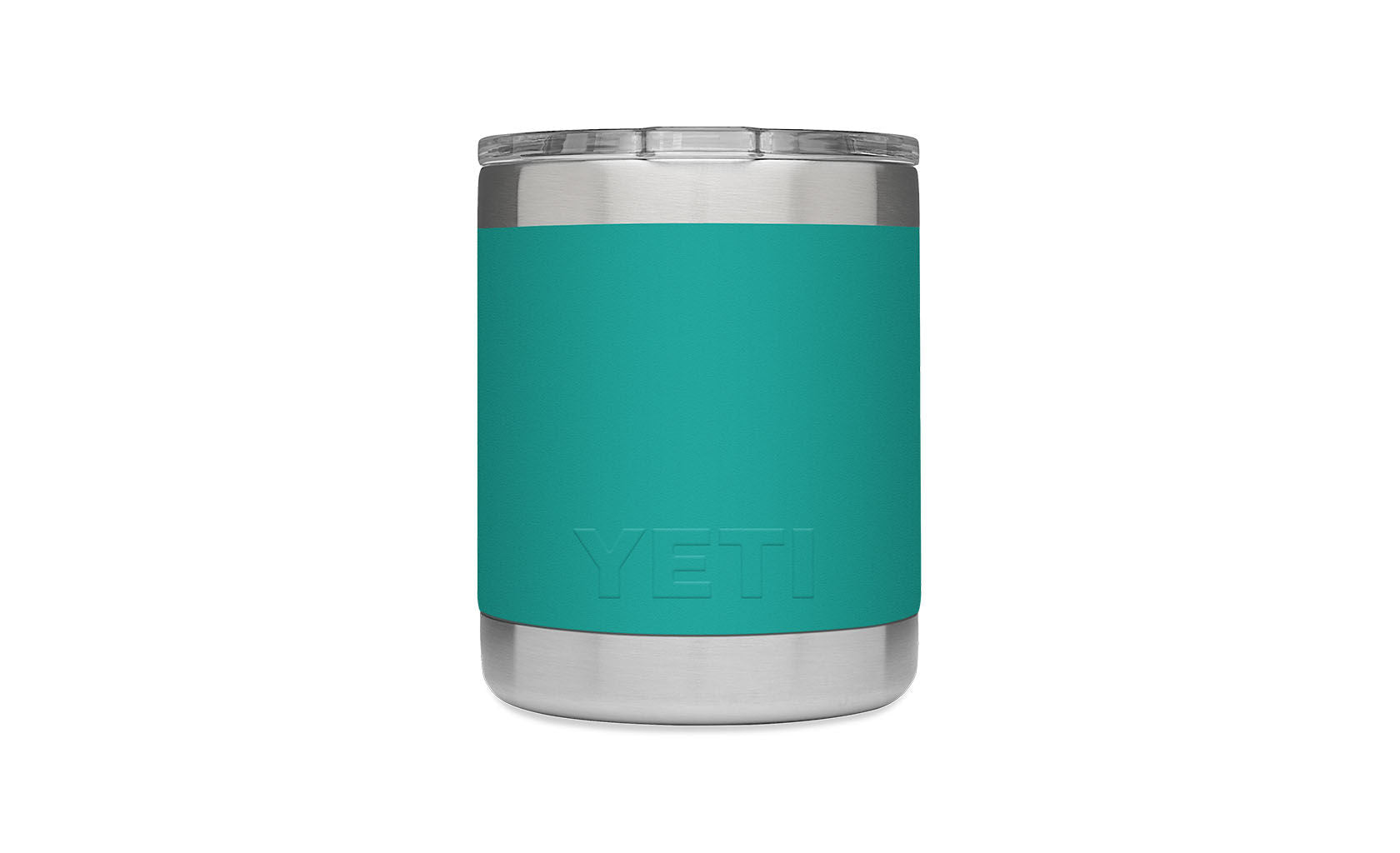 Yeti Rambler 10 oz Lowball Tumbler with Lid - Insulated Stainless Steel Cup for Coffee, Tea & Cold Drinks - Perfect for Home, Office & Outdoor Use - Aquifer Blue