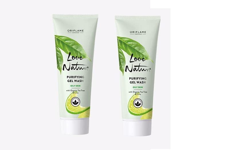 Organic Tea Tree & Lime Purifying Gel Wash - Pack of 2 | Gentle Face & Body Cleanser for Acne-Prone Skin | Daily Skincare & Shower Essential