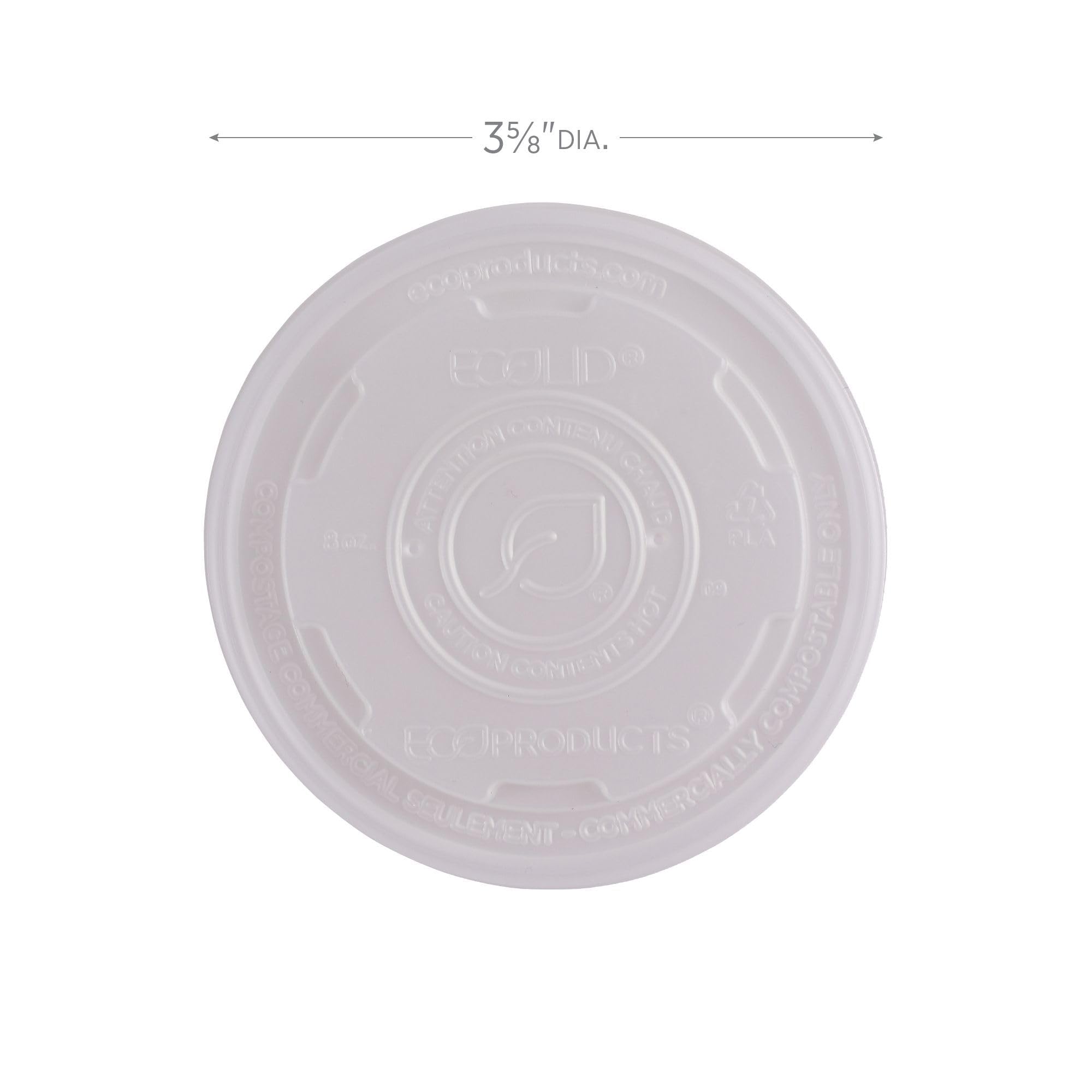 Eco-Friendly Compostable Soup Container Lids - Case of 1000, Fits 8-10oz Containers, CPLA Plant-Based Biodegradable Plastic for Hot & Cold Food - Clear Design for Easy Visibility | Perfect for Restaurants, Cafés, Catering & Takeout Services