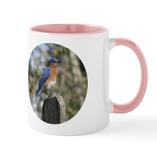 White/Pink Inside - Eastern Bluebird Mug