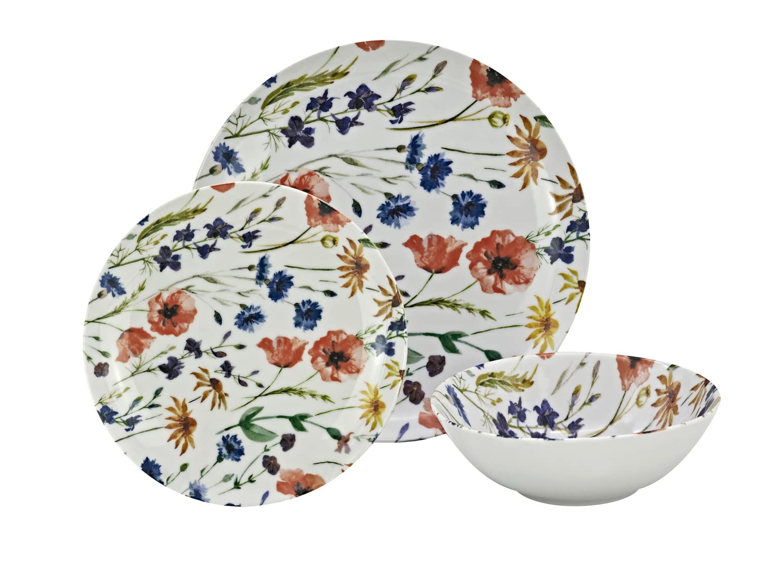 Godinger Margo 12-Piece Dinnerware Set - Includes Dinner Plate, Salad Plate & Soup Bowl - Elegant Tableware for Formal Dining & Entertaining