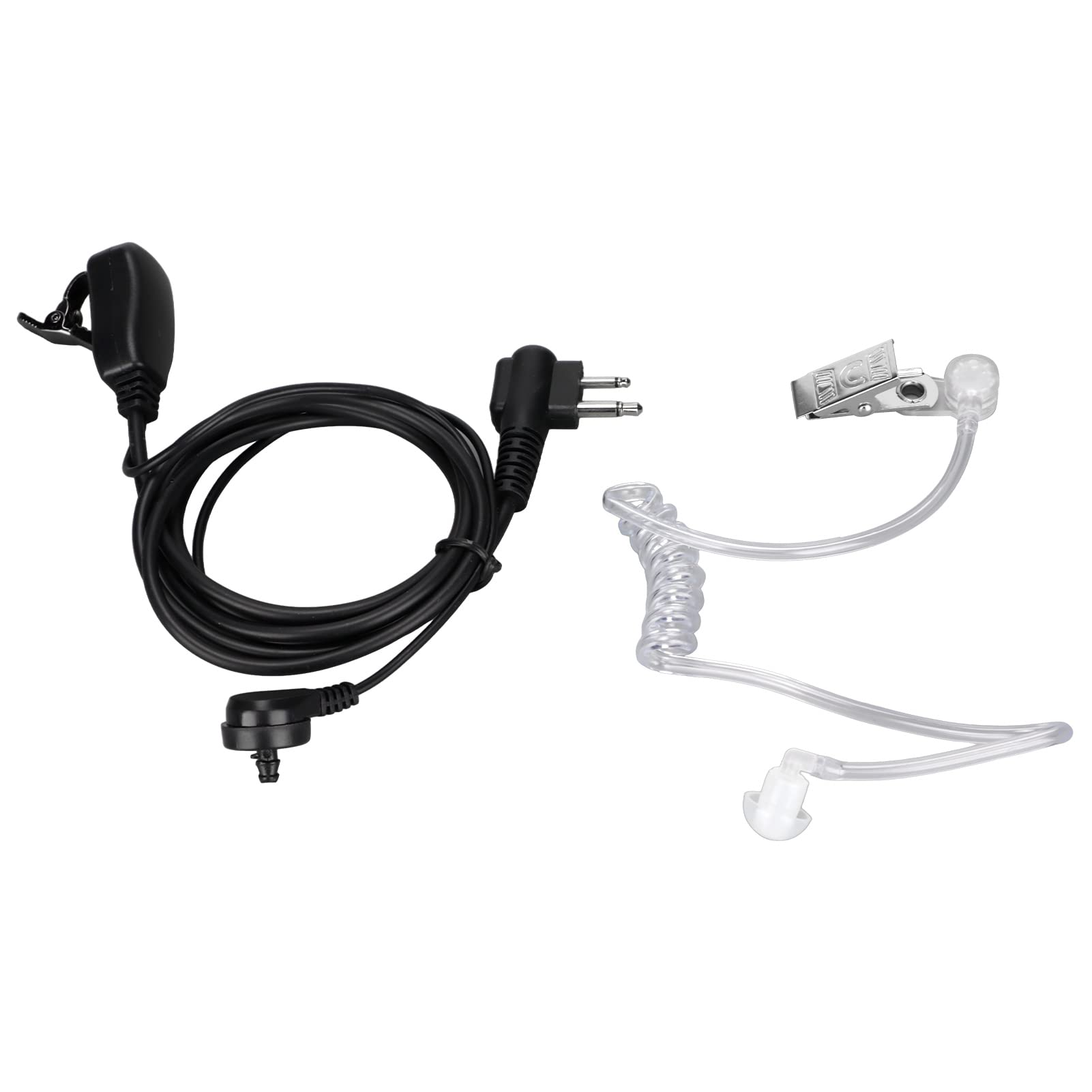 Professional PVC 2-Pin Acoustic Tube Headset with Noise Canceling for Motorola GP-88 Two-Way Radio - Ideal for Security, Construction & Event Staff Communication