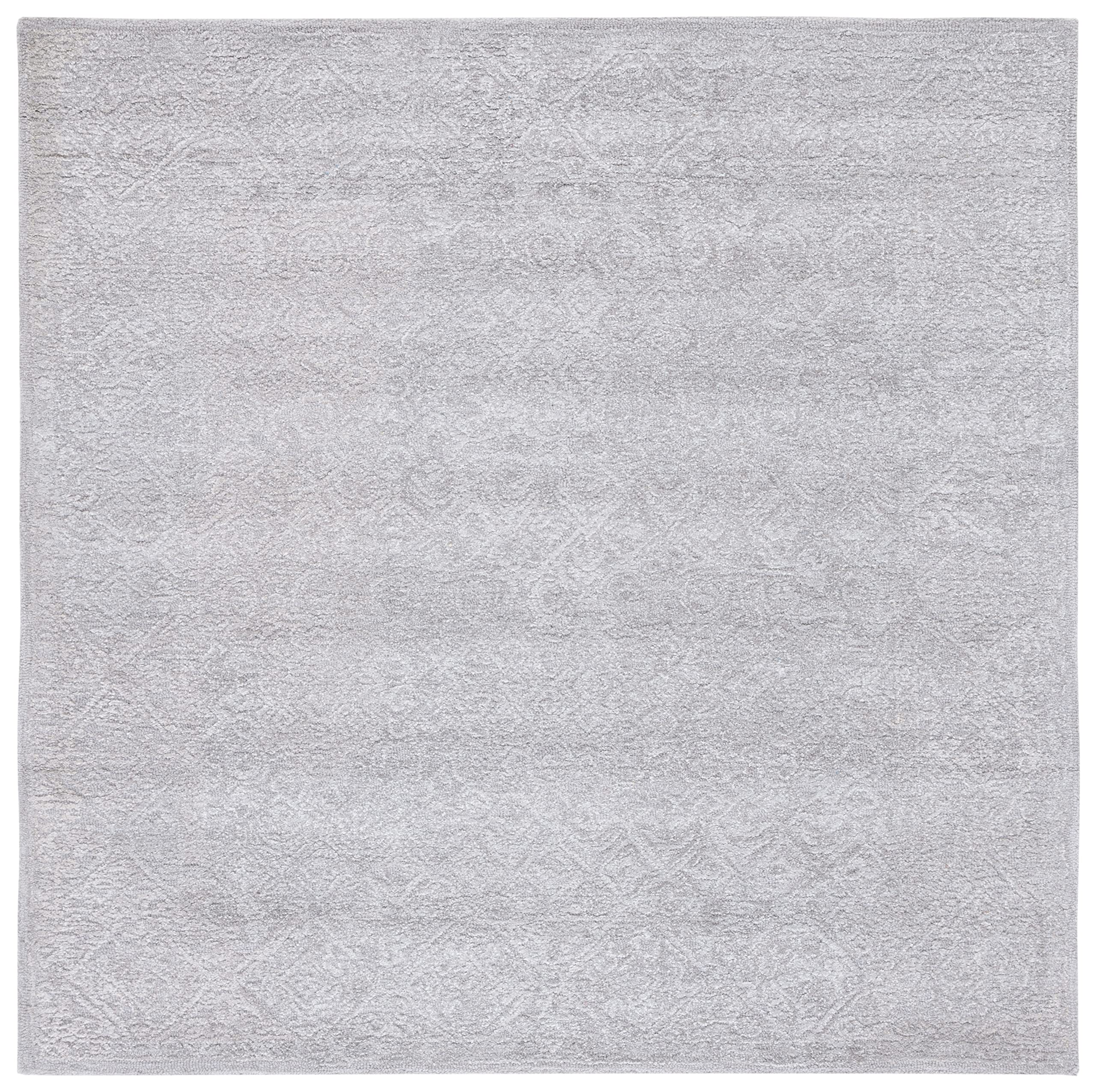 MARTHA STEWART x SAFAVIEH MSR3275F 6'x6' Square Grey Handmade Wool Area Rug for Living Room, Dining Room & Bedroom - Soft & Durable Floor Covering for Home Decor
