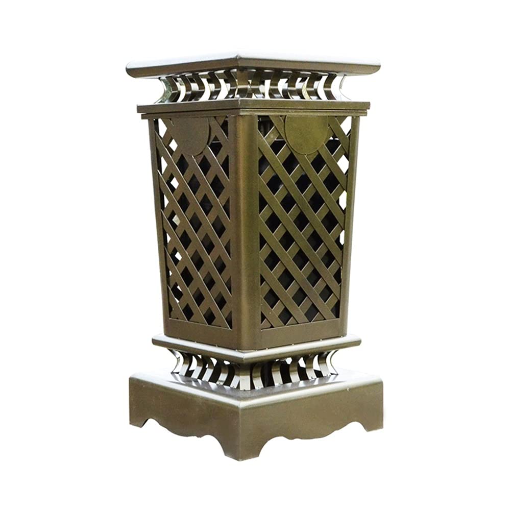 QIAOLI Galvanized Steel Trash Can - 13 Gallon Outdoor/Indoor Garbage Bin with Removable Inner Bucket for Home, Kitchen, Office, Garden & Industrial Use | Heavy Duty Waste & Recycling Container for Curbside, Garage & Commercial Spaces