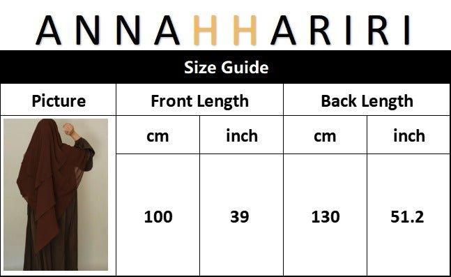 Munawara Dusty Blue 3-Layer Chiffon Khimar Hijab Niqab - Modest Islamic Prayer Scarf for Women, Perfect for Daily Wear & Special Occasions