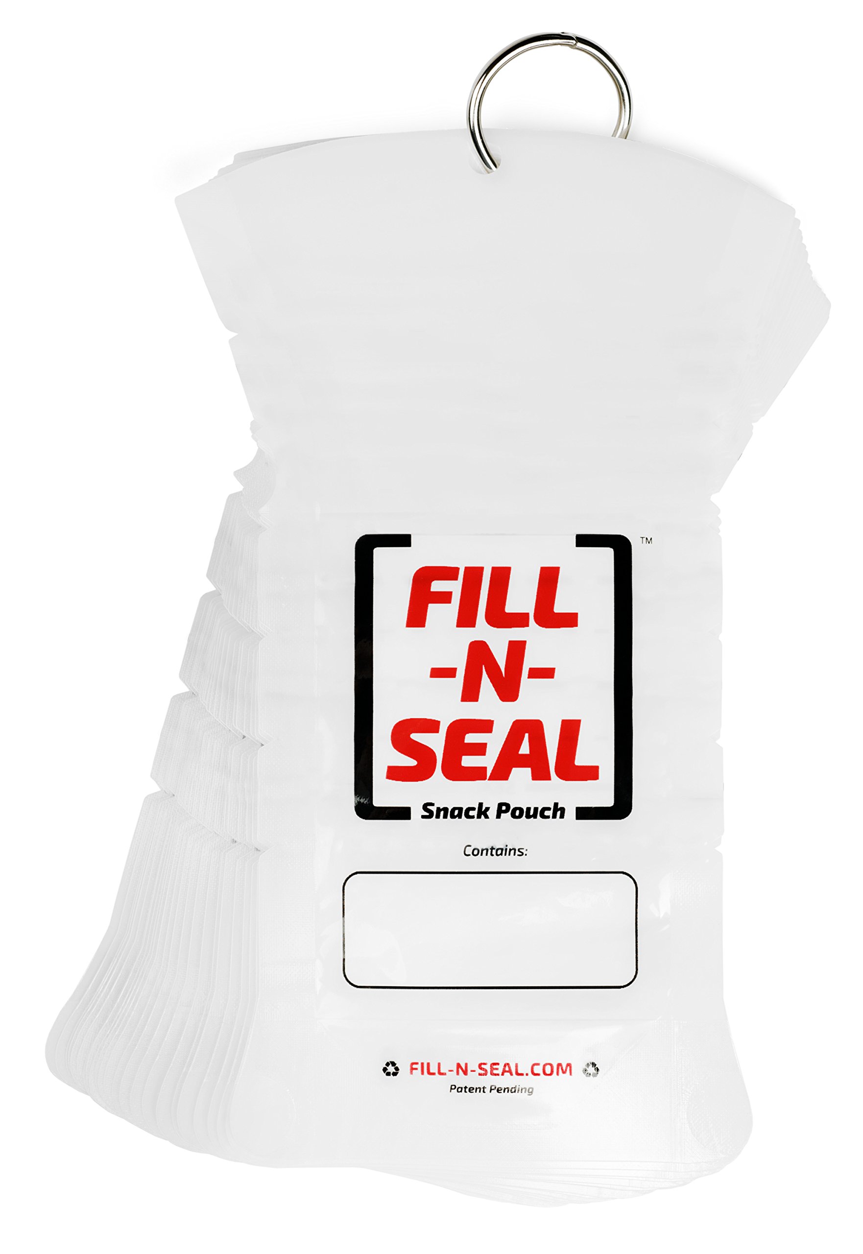 Fill-N-Seal 25-Pack Reusable Heat Sealed Vitamin & Snack Pouches Kit with Included Sealer & Batteries | BPA-Free, Resealable, Easy Fill & Open | Perfect for Meal Prep, Travel Snacks & Supplement Storage