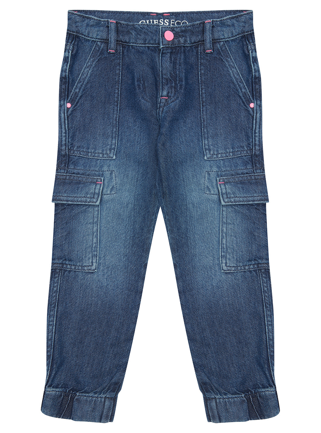 Blue Denim Cargo Straight Pants for Men - Stretch Comfort Fit (Size 2-7) | Casual Workwear & Outdoor Adventure Pants