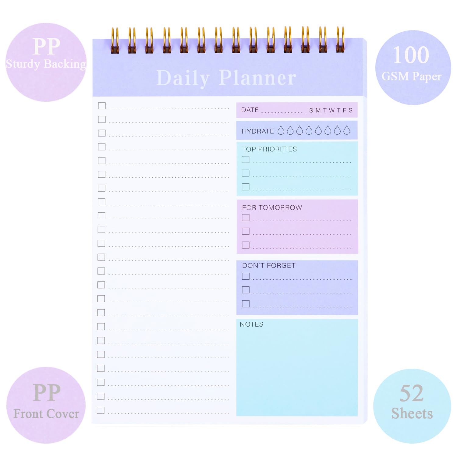 2025 Undated Daily Planner Notebook - 5.2