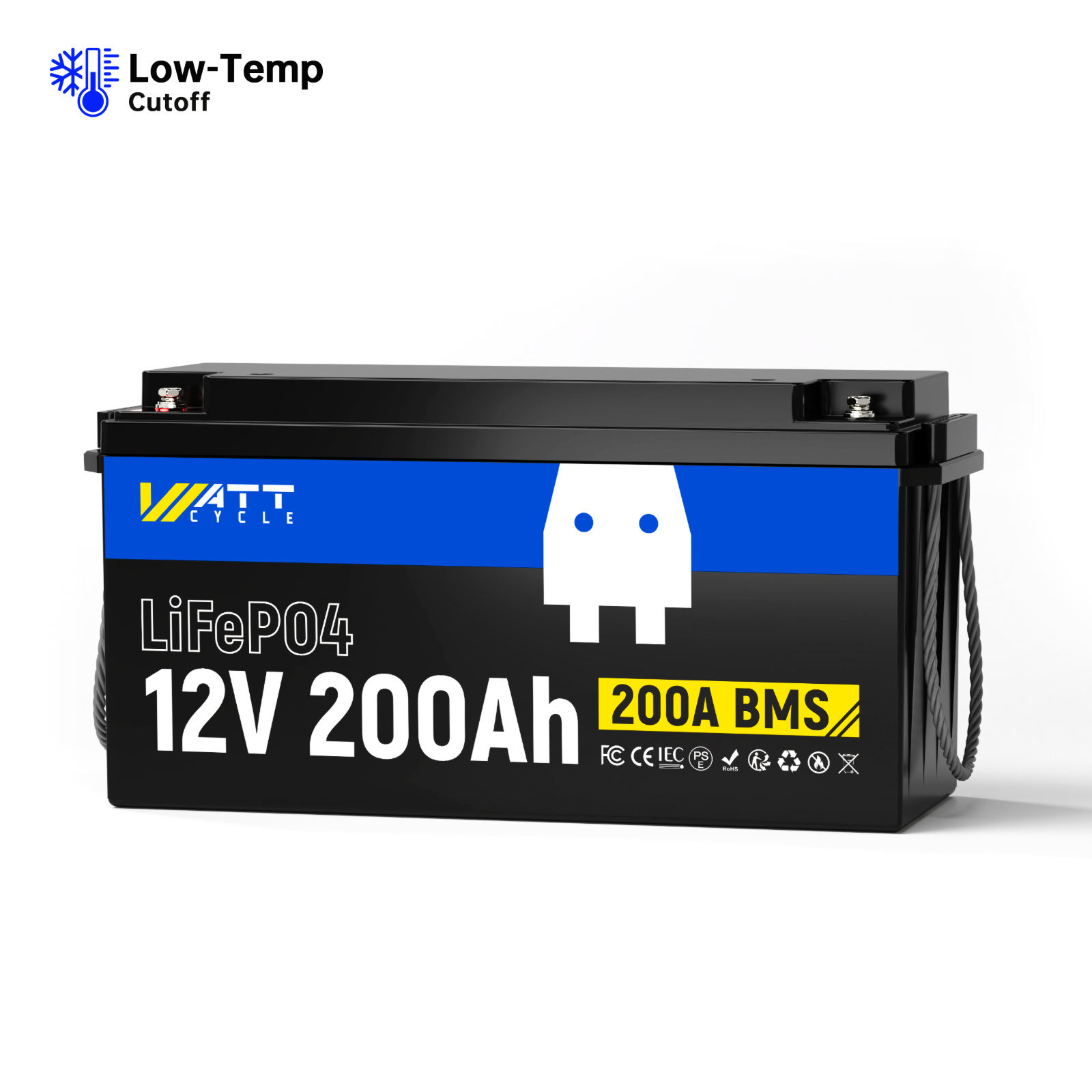 12V 200Ah LiFePO4 Deep Cycle Battery - Solar Power Storage, RV, Marine & Off-Grid Applications - Long Lasting Lithium Iron Phosphate Battery for Solar Systems, Camping & Backup Power