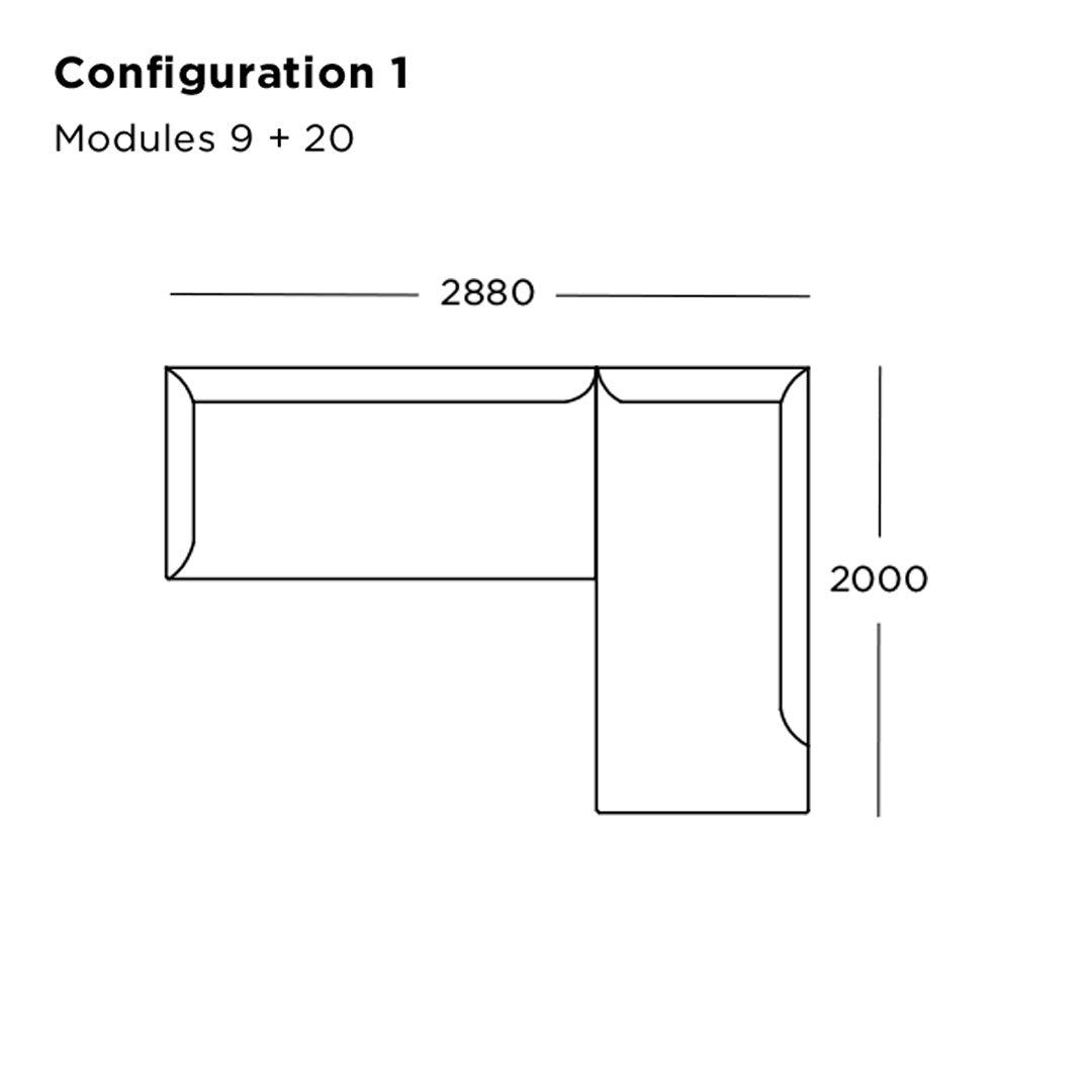 Blade Pre-Configured Sofa Set - Easy Assembly Modern Living Room Furniture for Home & Office Use