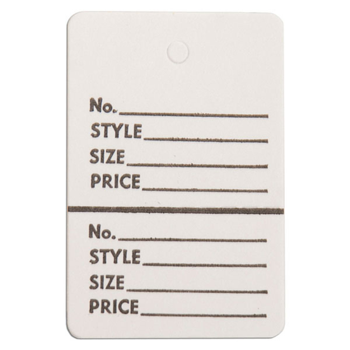 1.5 x 1.75 Inch White Merchandise Tags Without Strings - Perfect for Retail Price Tags, Inventory Labels & Craft Projects