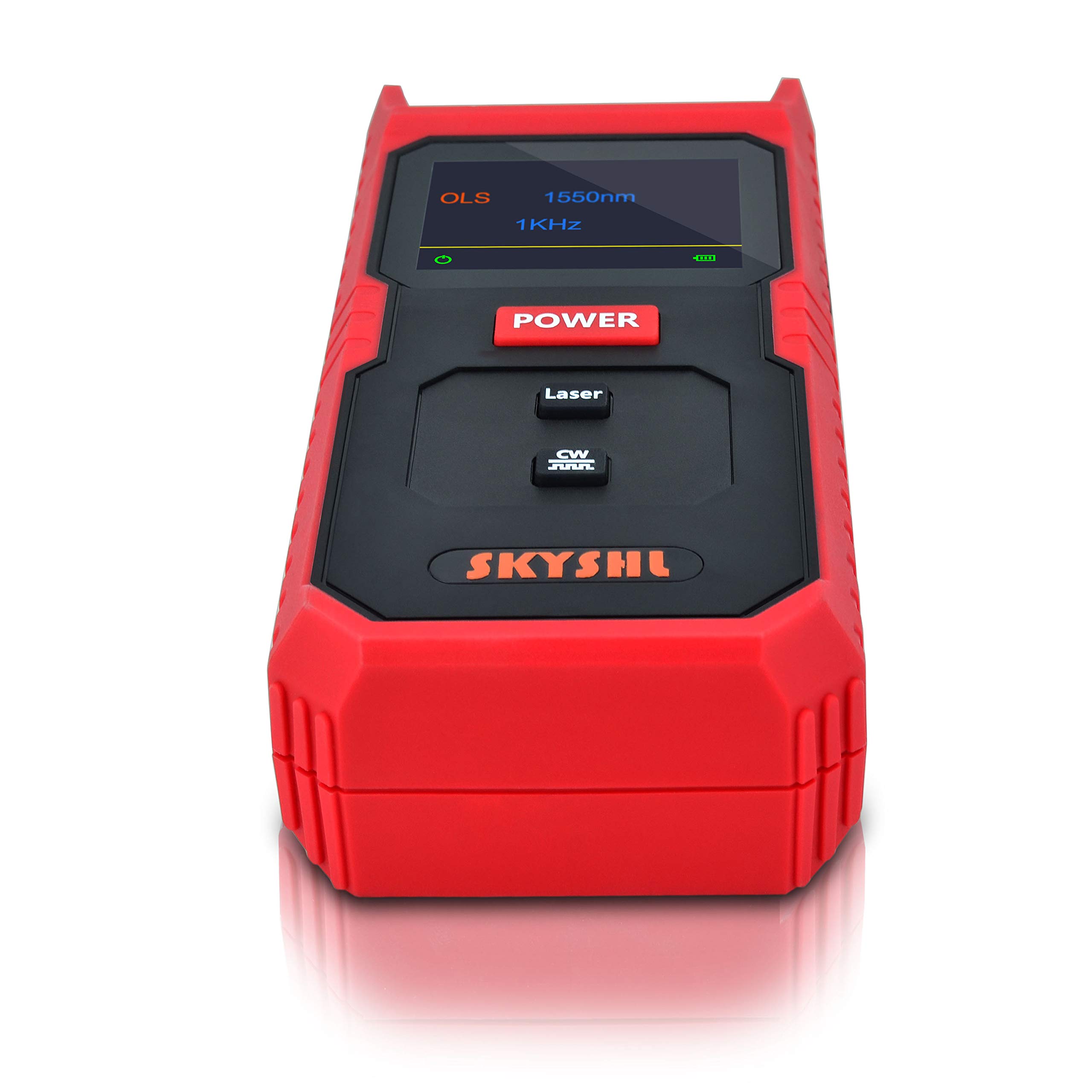 Handheld SM Optical Fiber Laser Light Source Tester - 1310nm & 1550nm Wavelengths with SC/FC/ST/LC UPC Adapters & Color Screen (SS100S) - Ideal for Telecom, Data Center & Fiber Optic Network Testing