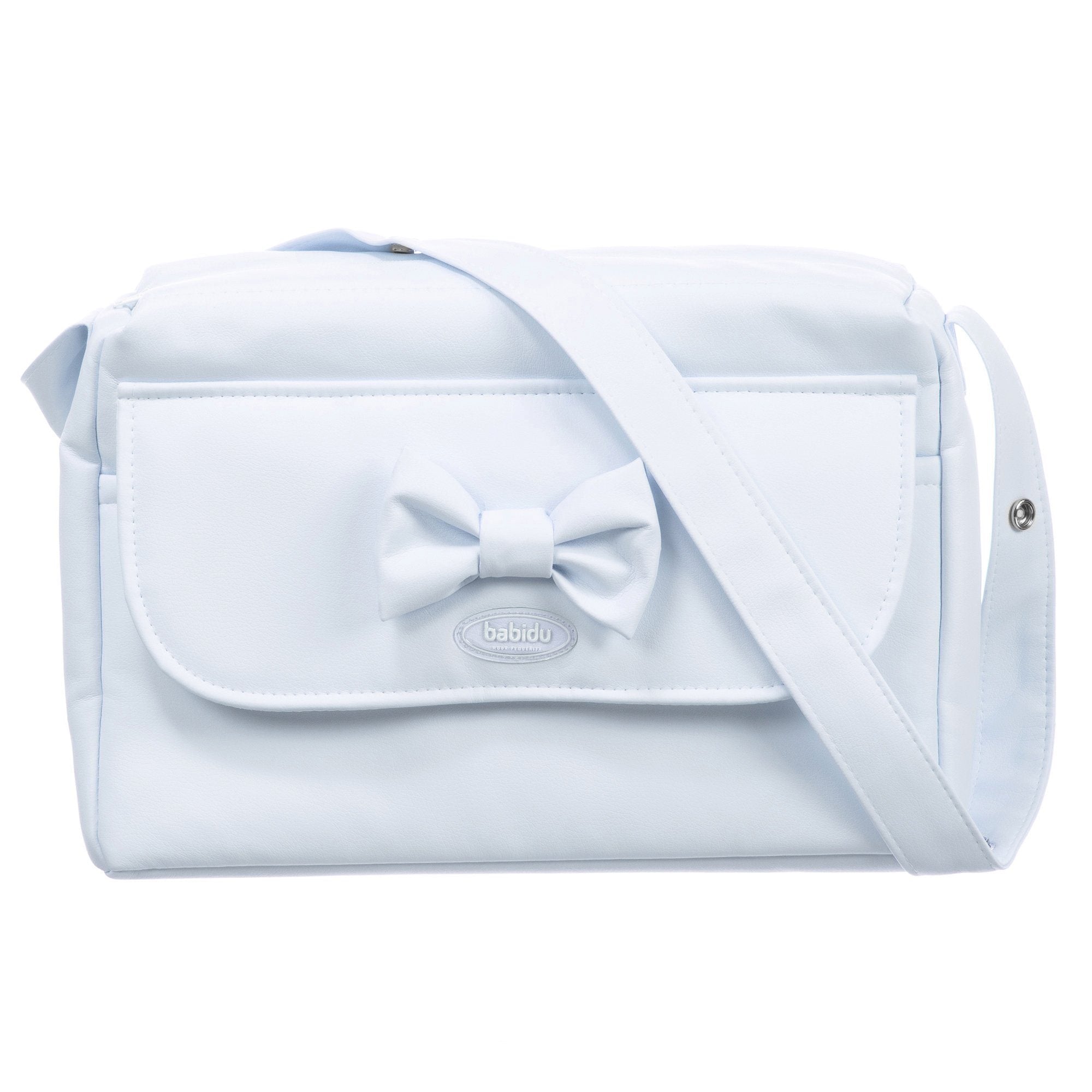 Blue Bow Diaper Bag - Stylish & Spacious Baby Changing Tote for Moms - Perfect for Travel, Daycare & On-the-Go Parenting Essentials
