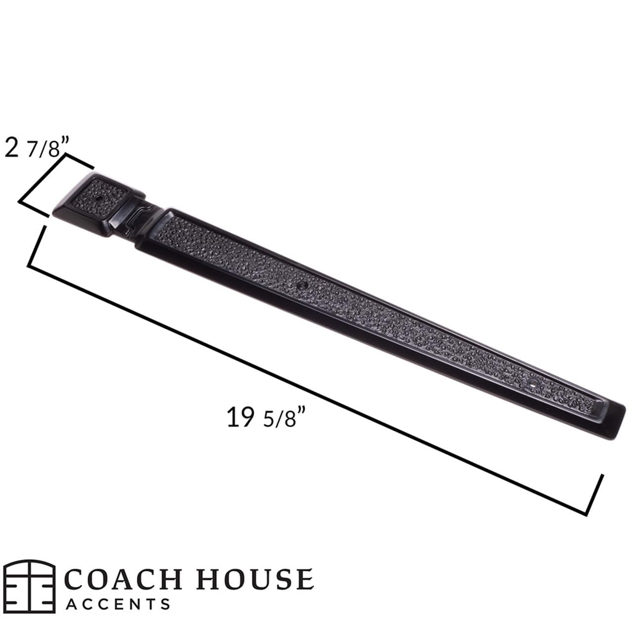 Coach House Signature Décor Black Carriage Style Garage Door Handles & Hinges Set - Easy DIY Installation - Made in USA - Enhance Your Home's Curb Appeal with Classic Garage Door Hardware